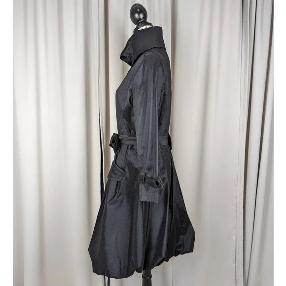 Joseph Ribkoff Black Trench Coat - Picture 3 of 16